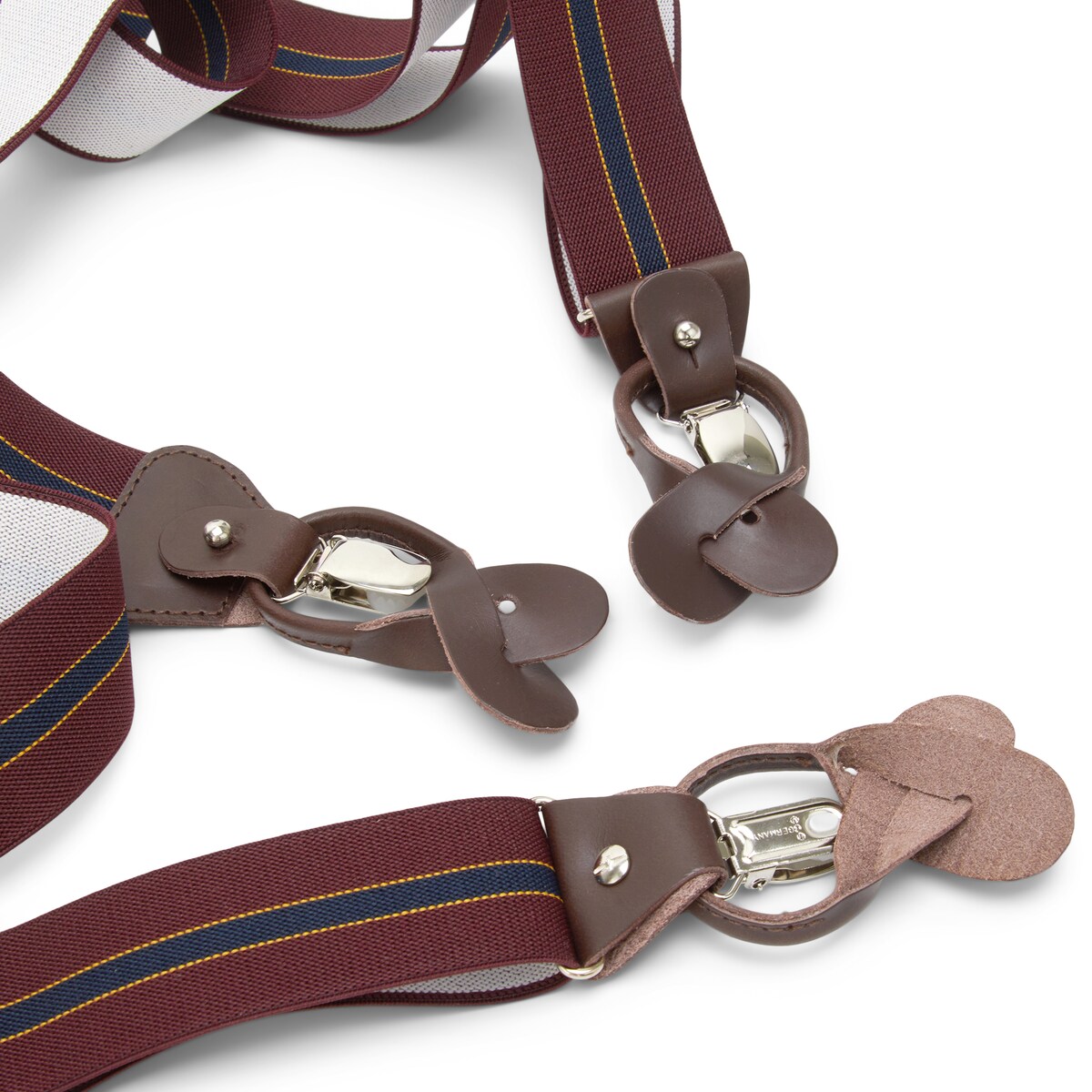 Tirante de hombre con pinza de piel