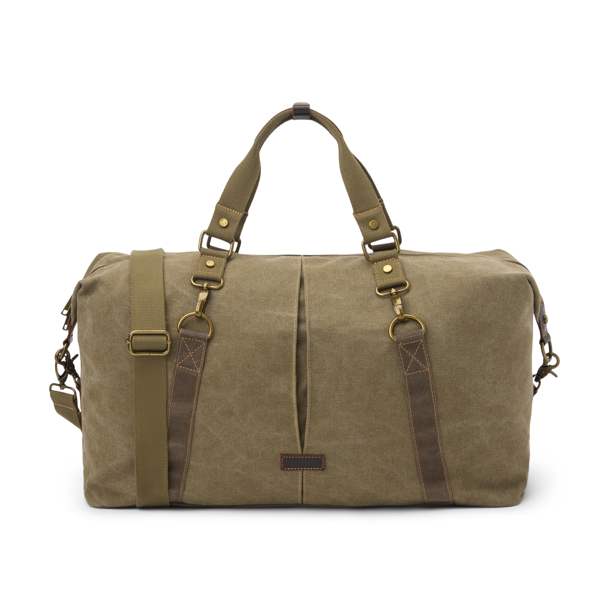 Verhunt - Bolsa de viaje en canvas y piel.