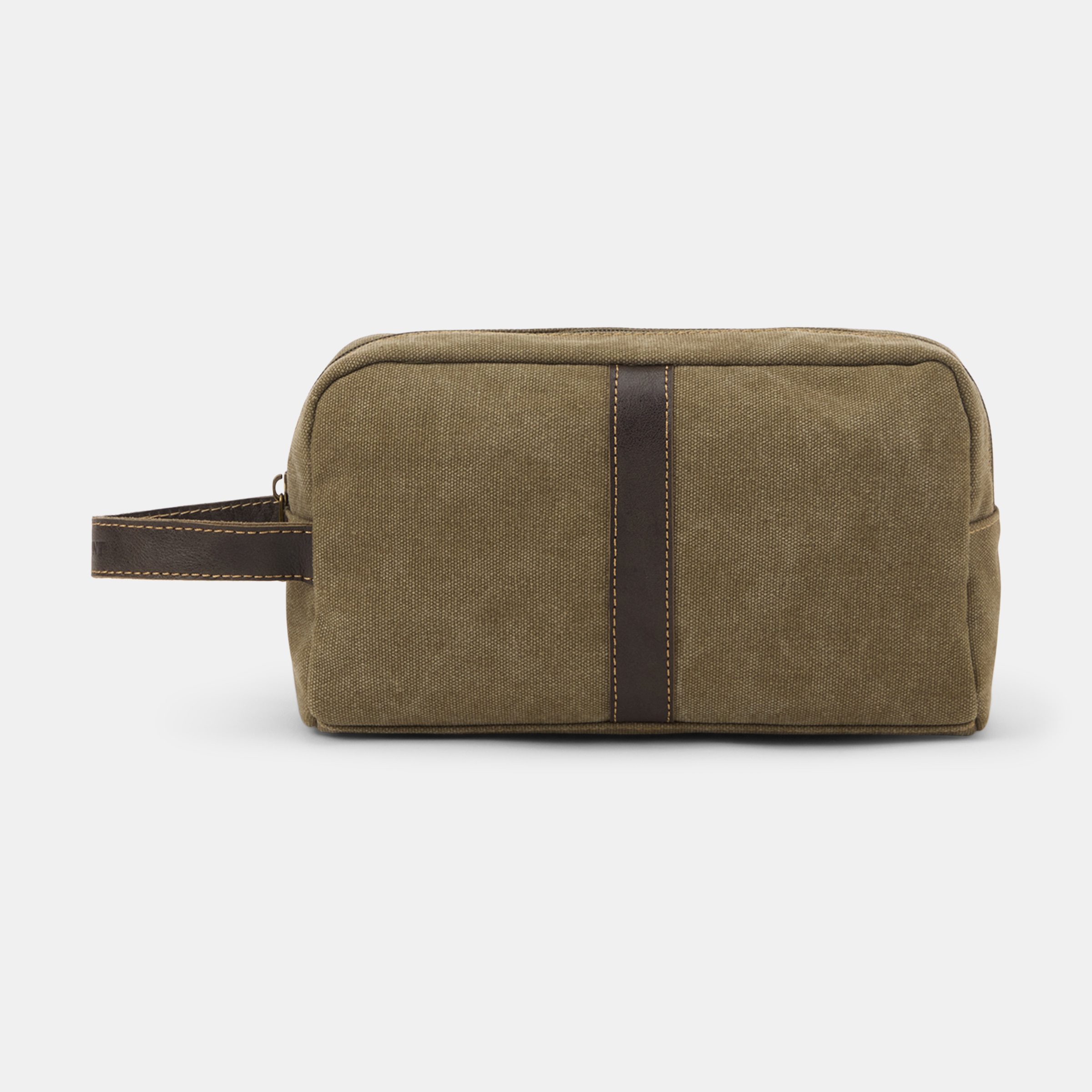 Imagem 0 de Nécessaire de Viagem em Lona e Pele