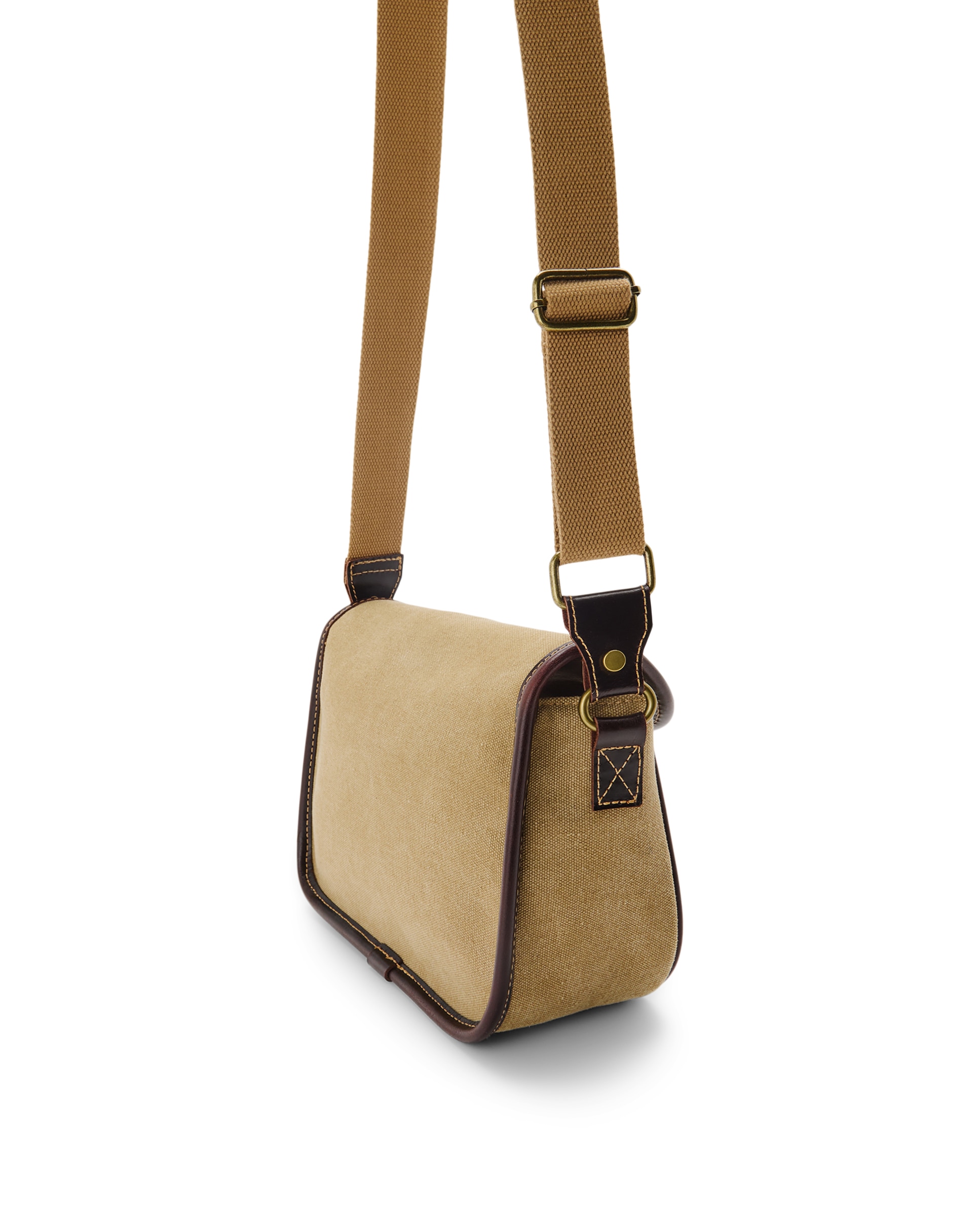 Bolsa mulher canvas pele Castanho-3