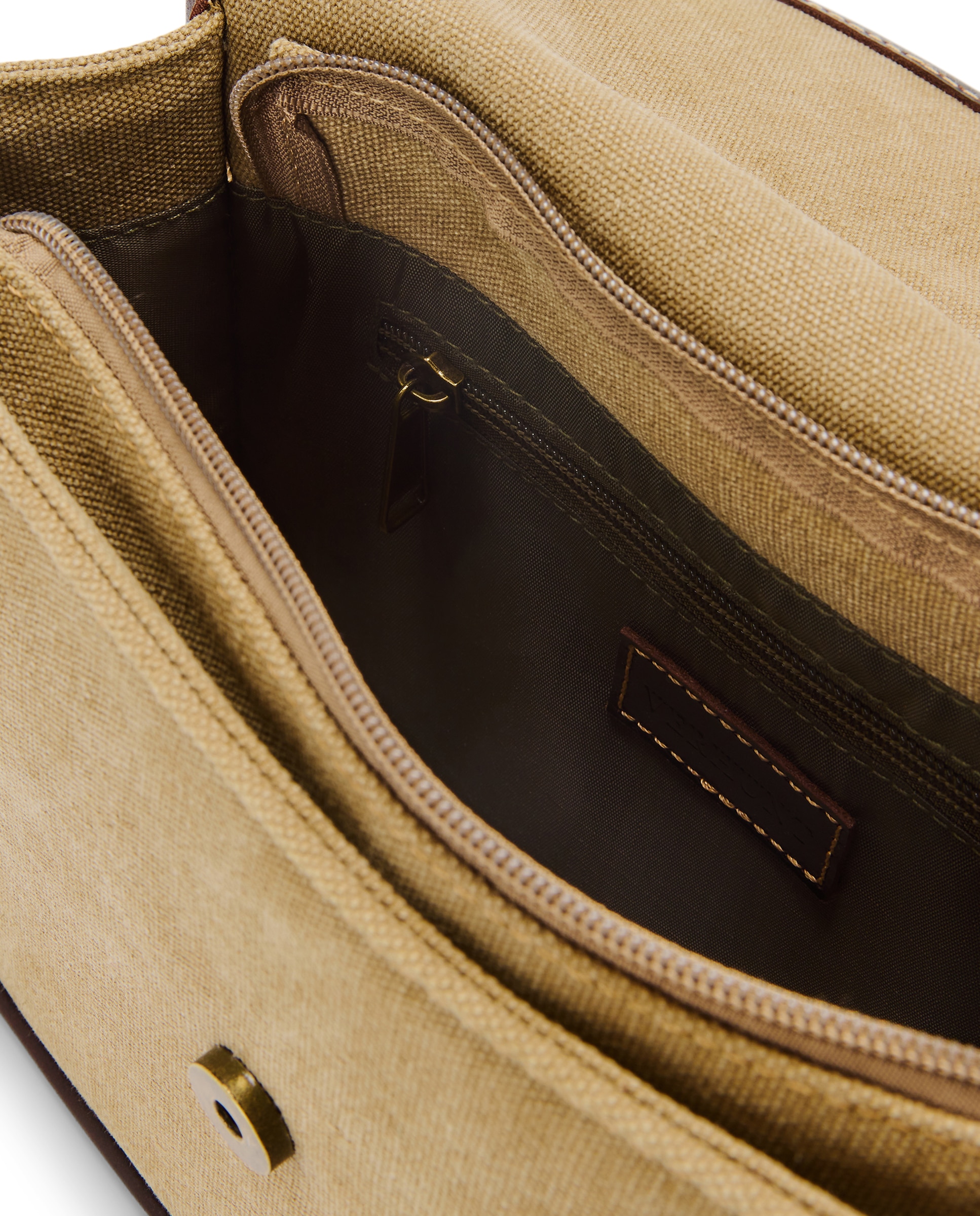 Bolsa mulher canvas pele Castanho-5