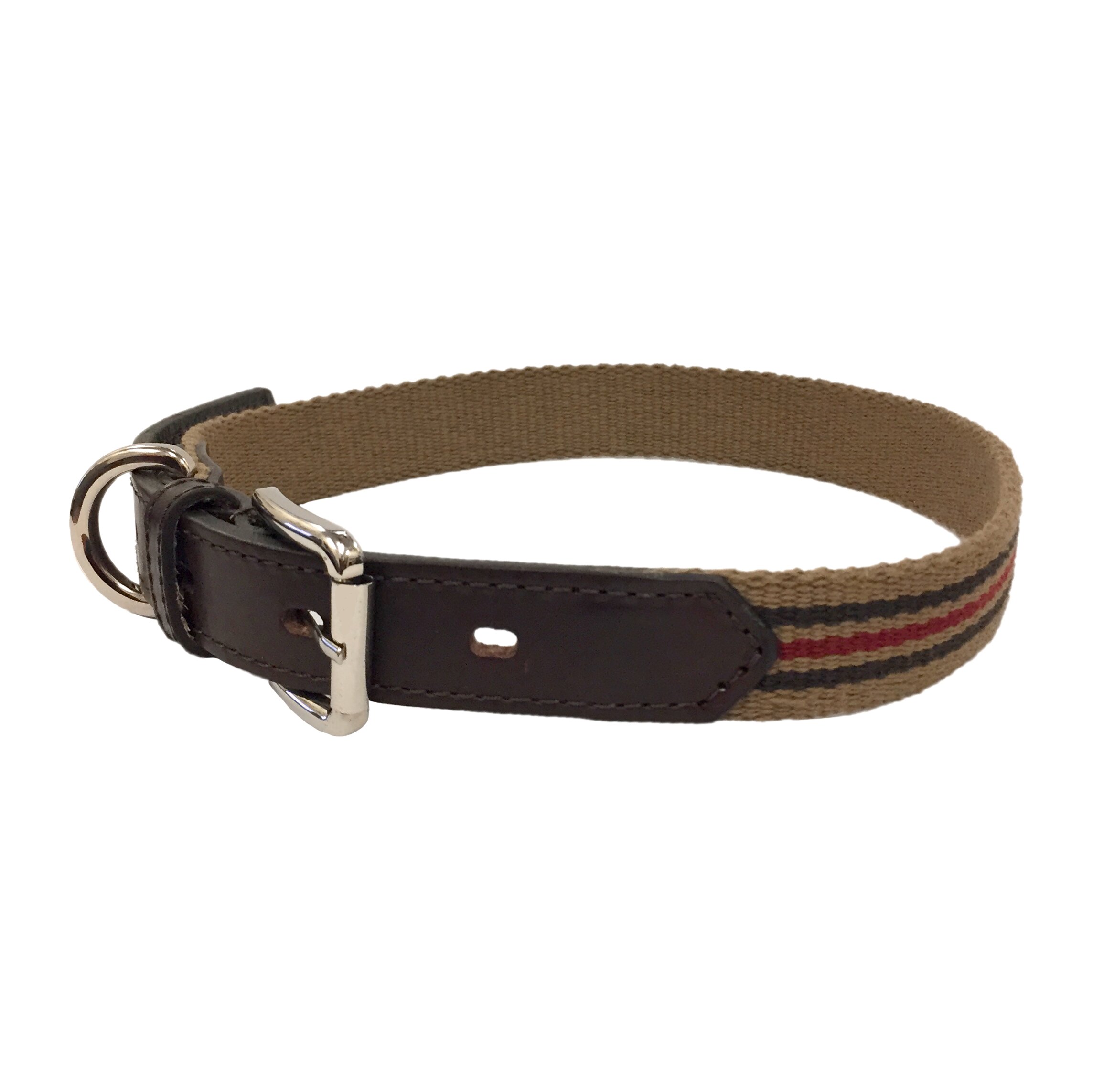 Coleira de Cão Webbing Castanho-1