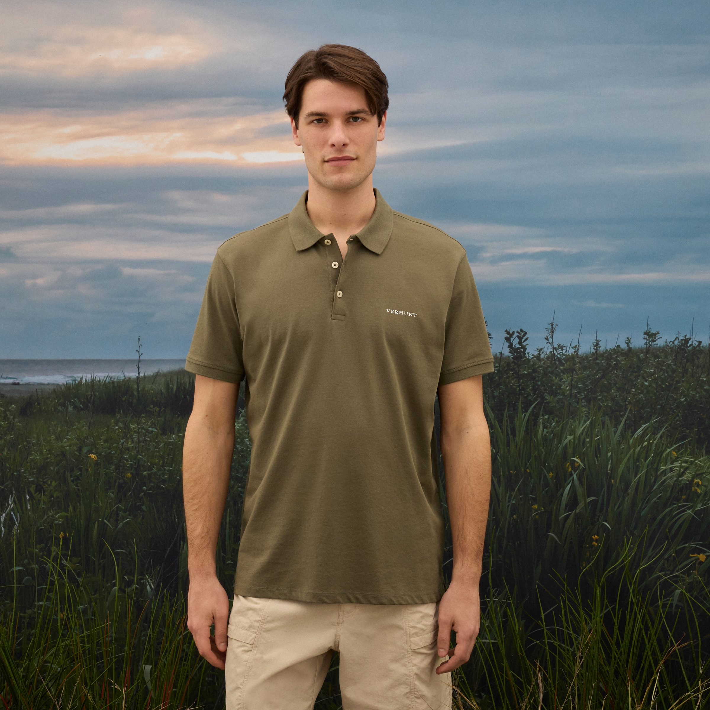 Polo Técnico de Homem Verde-1