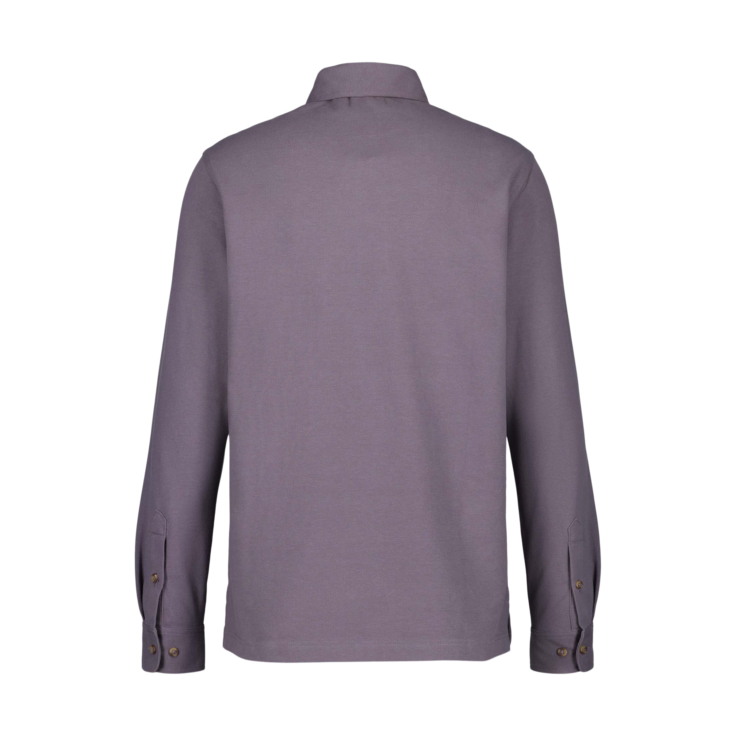 Polo Piqué de Manga Comprida de Homem Lavanda-6