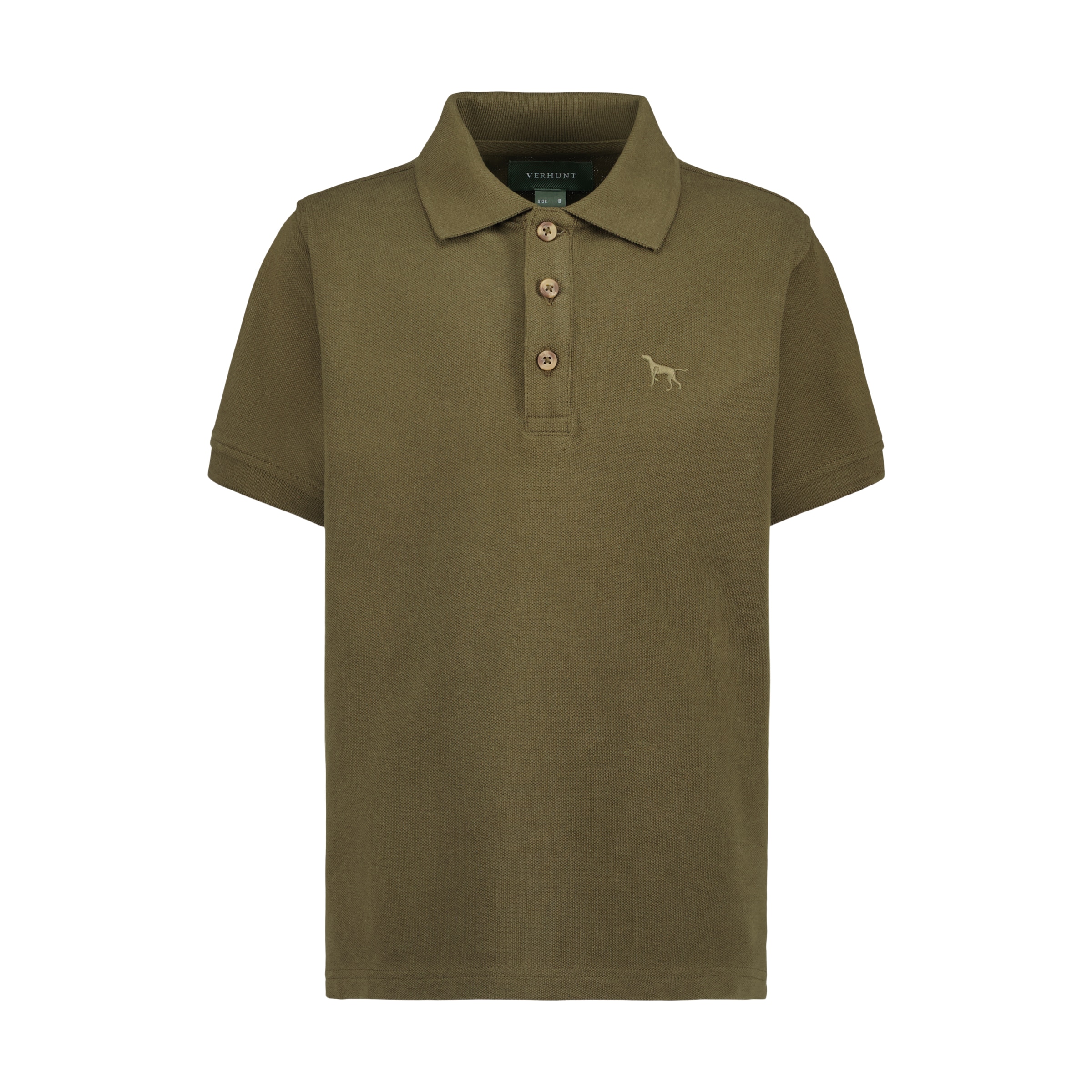 Polo piqué manga corta de niño - Kaki Kaki-5
