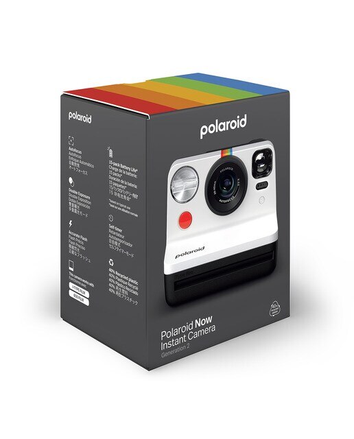 Cámara instantánea Polaroid NOW Generación 2 - Blanco / Negro Blanco / Negro-4