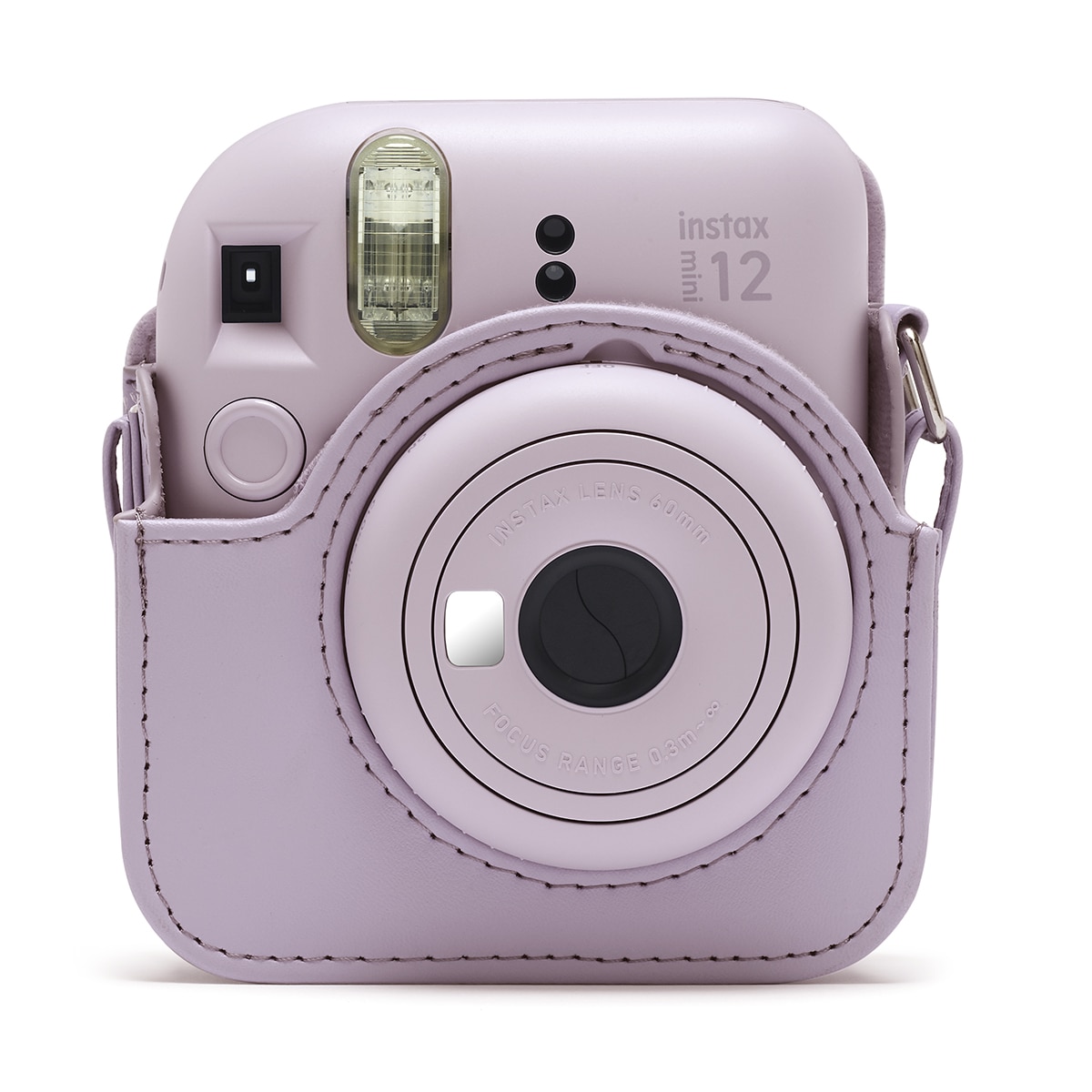 Kit de Cámara instantánea Fujifilm instax mini 12 con funda, carga 10 fotos y 50 adhesivos de doble cara Lila-2
