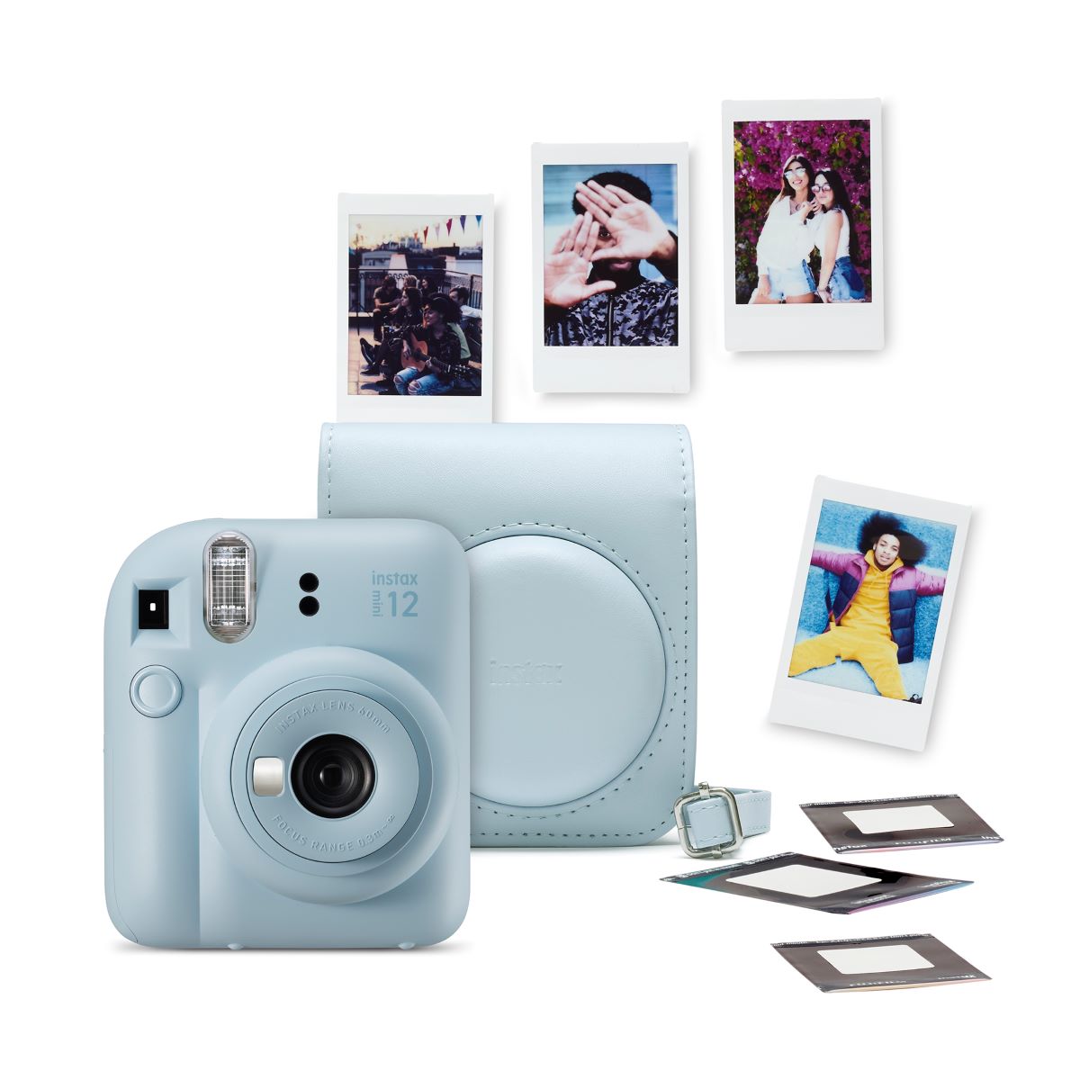 Imagen 0 de Kit de Cámara instantánea Fujifilm instax mini 12 con funda, carga 10 fotos y 50 adhesivos de doble cara