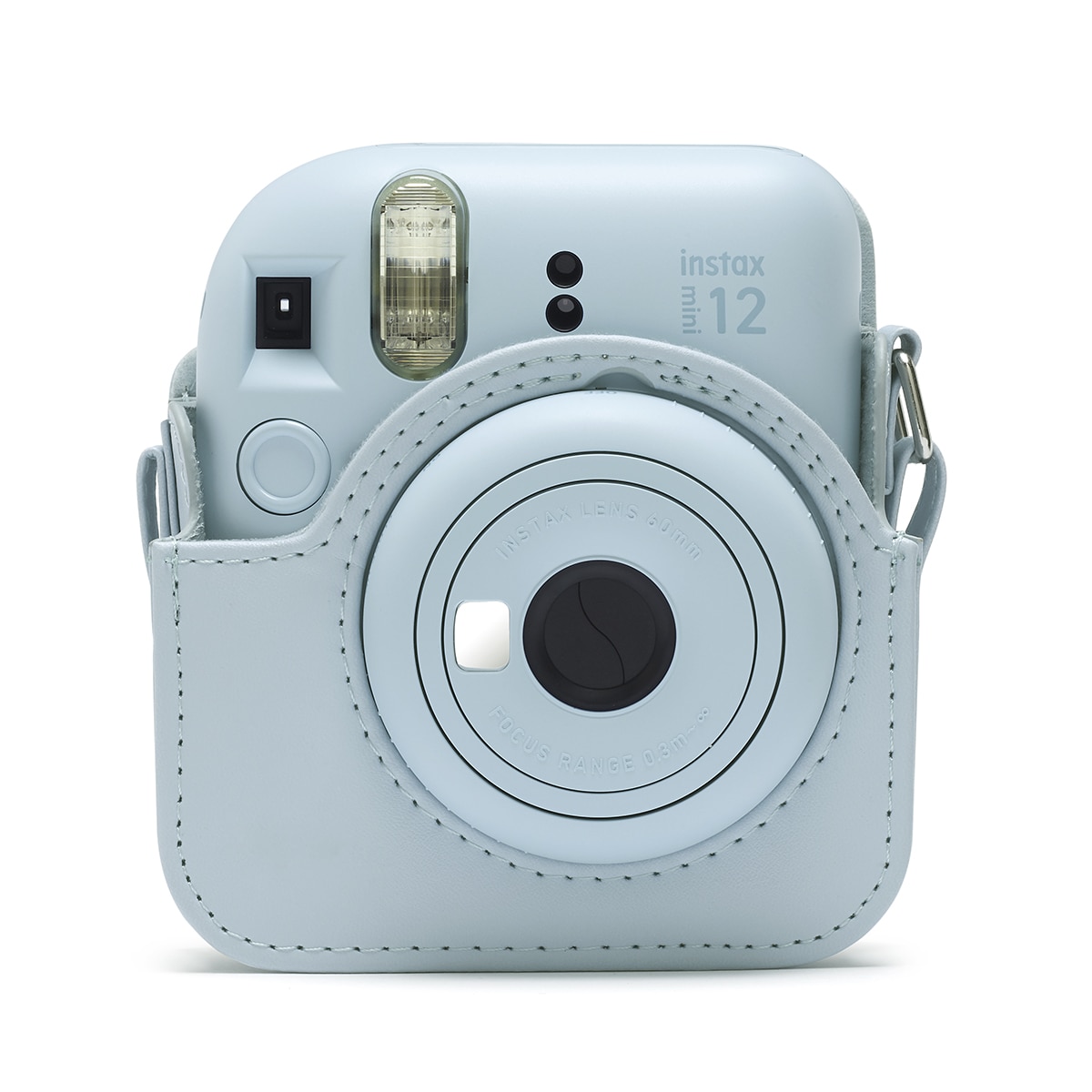 Kit de Cámara instantánea Fujifilm instax mini 12 con funda, carga 10 fotos y 50 adhesivos de doble cara Azul-2