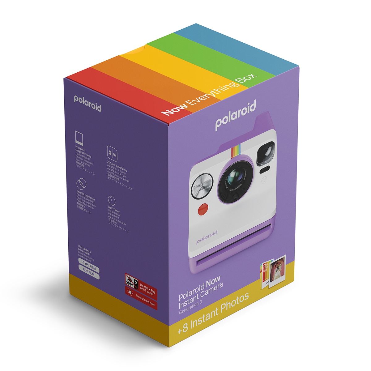 Cámara instantánea Polaroid Now G3 + Film - Morado Morado-8