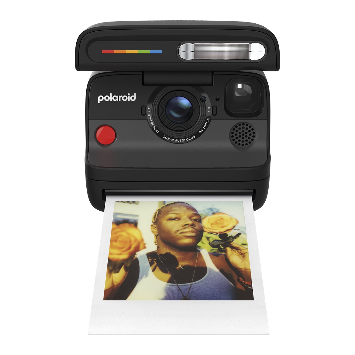 Cámara analógica instantánea Polaroid Flip + Paquete Color i-Type Film 8 fotos Negro-10