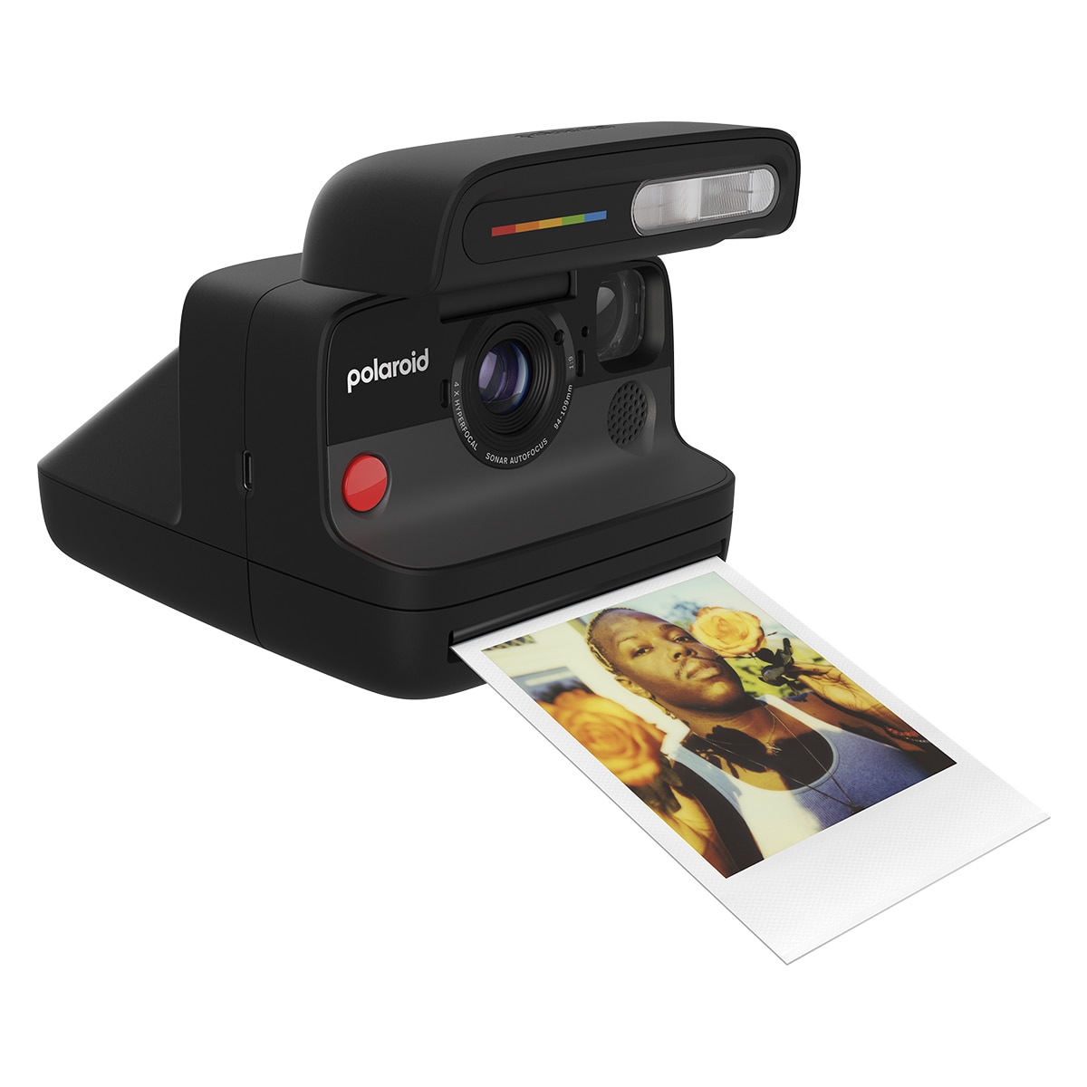 Cámara analógica instantánea Polaroid Flip + Paquete Color i-Type Film 8 fotos Negro-11