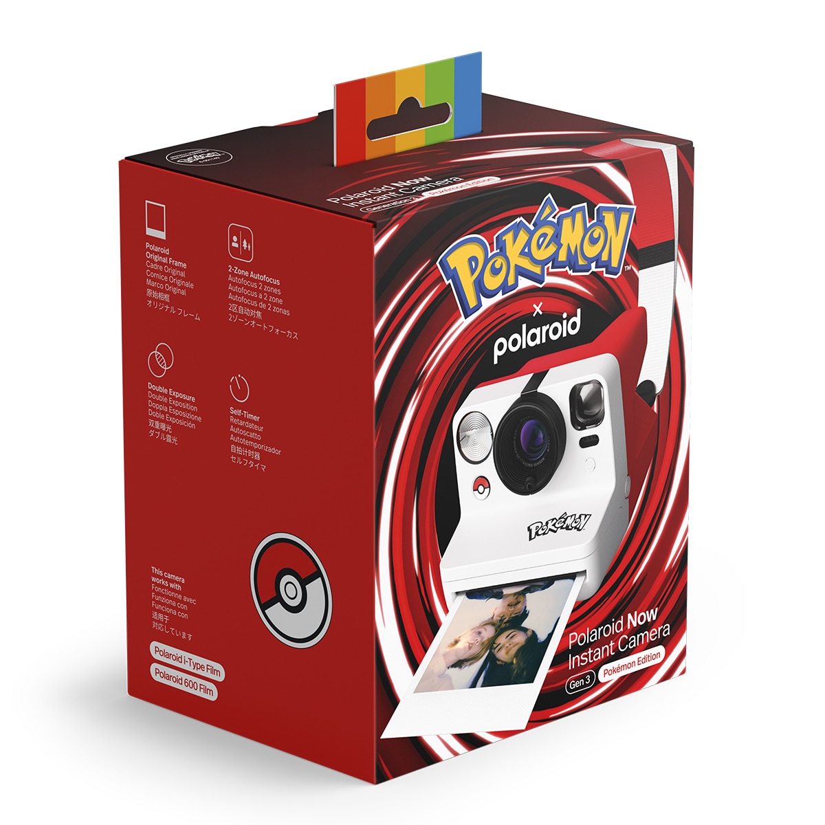 Cámara instantánea analógica Polaroid Now Generación 3, edición especial Pokémon - Rojo Rojo-11