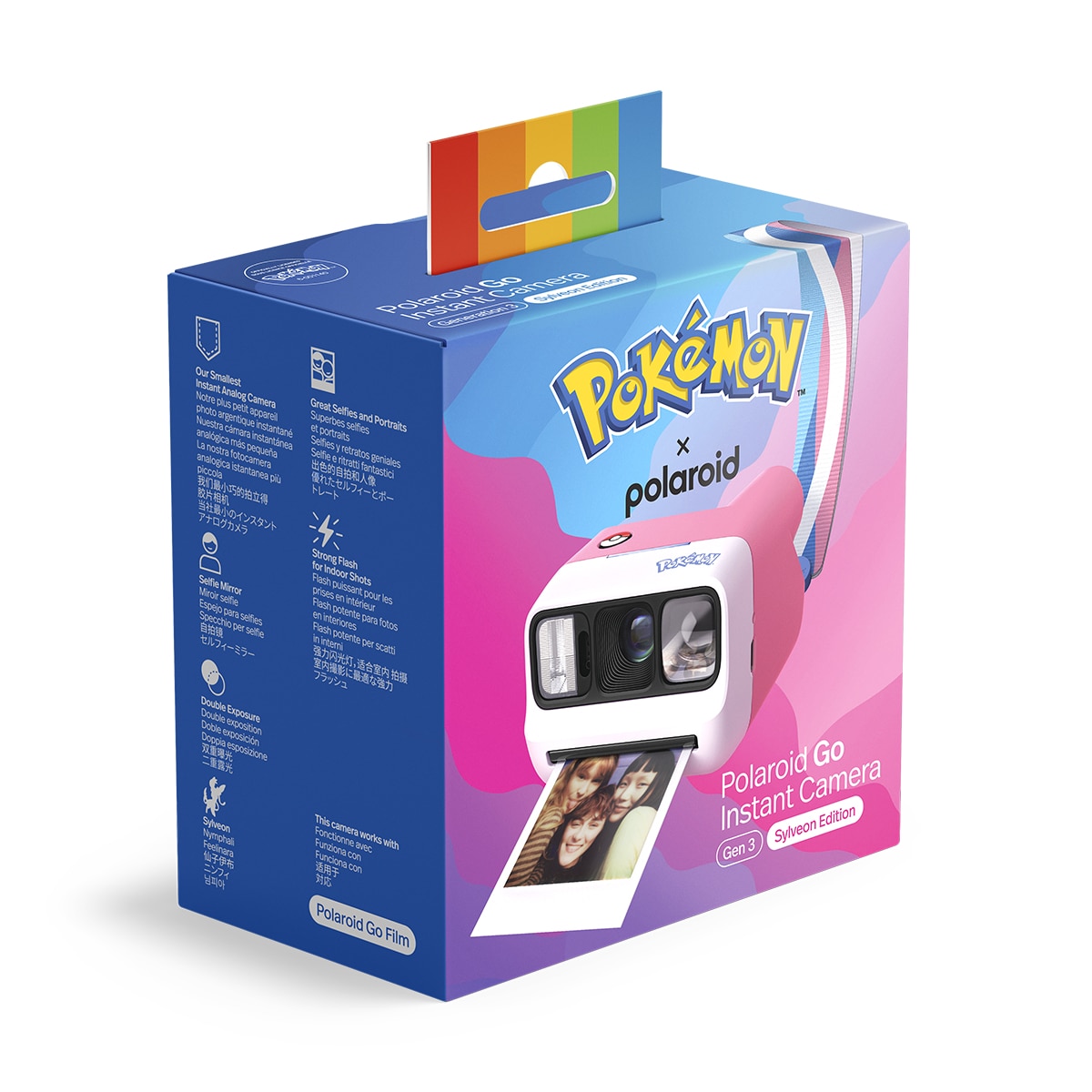 Cámara instantánea analógica Polaroid Go Generación 3, edición especial Pokémon Sylveon - Rosa Rosa-12