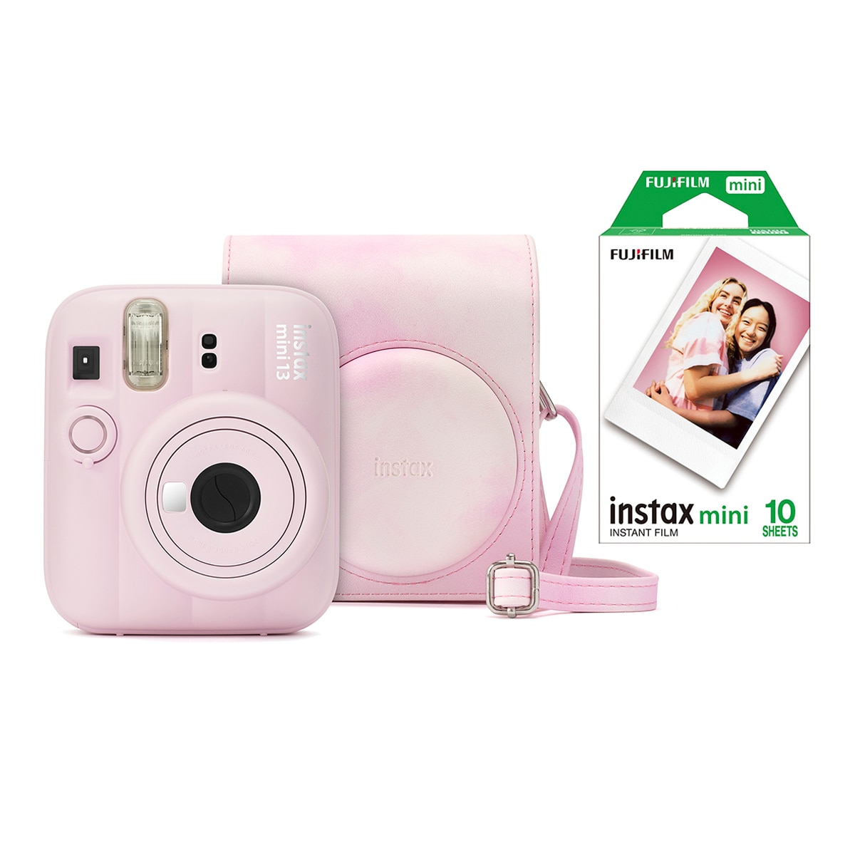 Imagen 1 de Cámara instantánea instax mini 13 con Funda y Carga de 10 fotos - Rosa Rosa