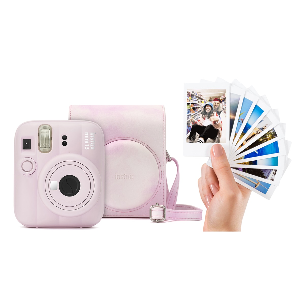 Imagen 5 de Cámara instantánea instax mini 13 con Funda y Carga de 10 fotos - Rosa Rosa