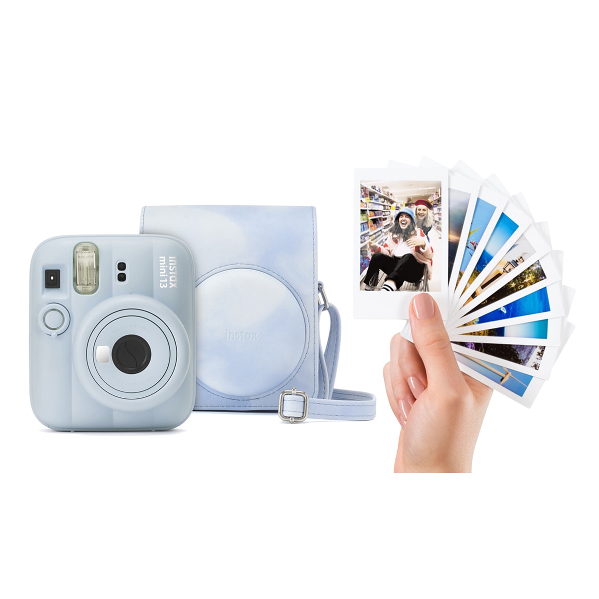 Imagen 5 de Cámara instantánea instax mini 13 con Funda y Carga de 10 fotos - Azul Azul