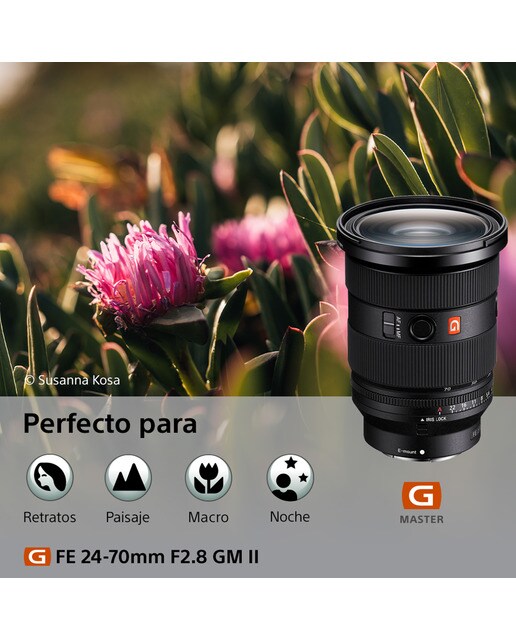 Objetivo Sony FE 24-70 mm F/2.8 GM II SEL2470GM2 Negro · El Corte
