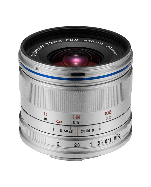 Imagen 2 de Objetivo Laowa 7,5mm F2 MFT Plata - standard - Plata Plata