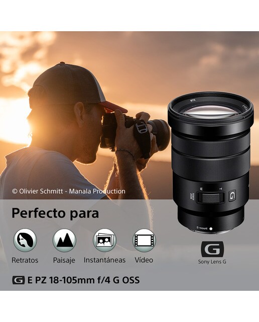 Objetivo Sony E PZ 18-105 mm F/4 G OSS para monturas tipo E de