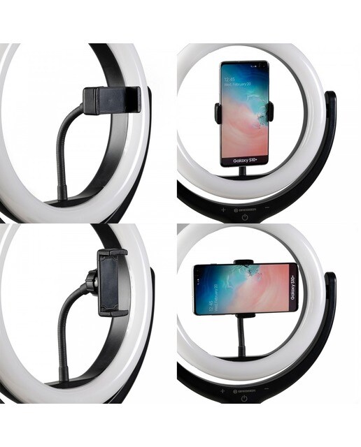 Anillo Luz Led Bresser 25cm + Soporte Móvil + Trípode Negro-4