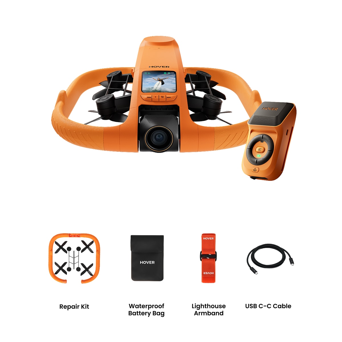Dron HOVERAir Aqua Standard Combo Naranja-2