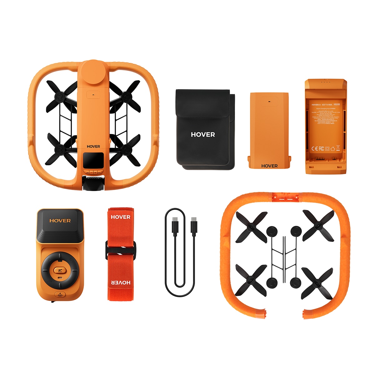 Dron HOVERAir Aqua Combo Básico Naranja-8