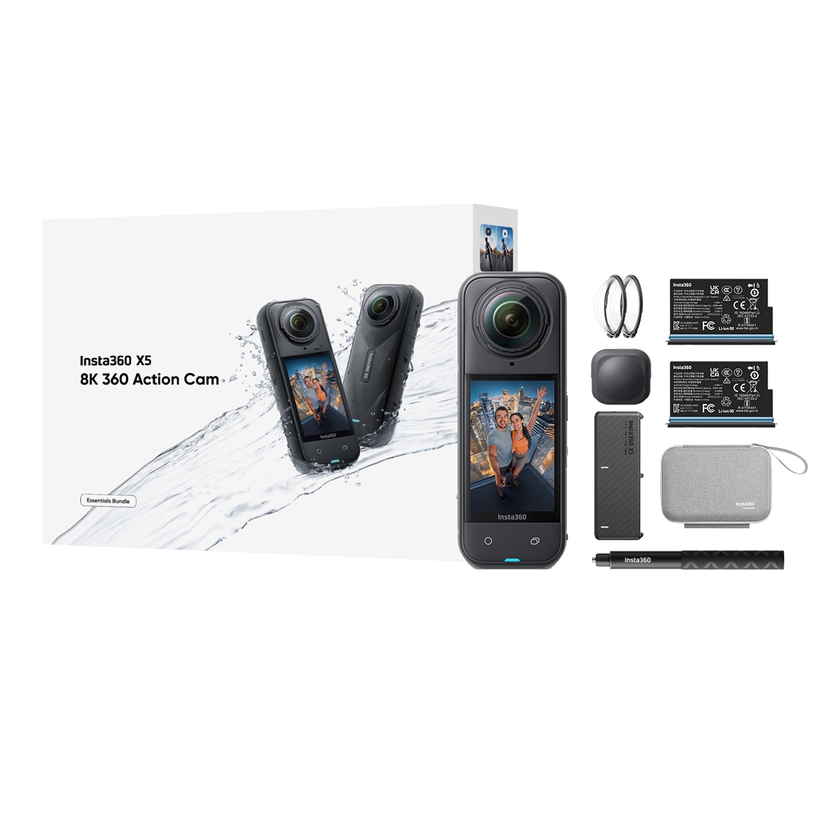 Câmara de Ação Insta360 X5 Kit Essential Preto-2