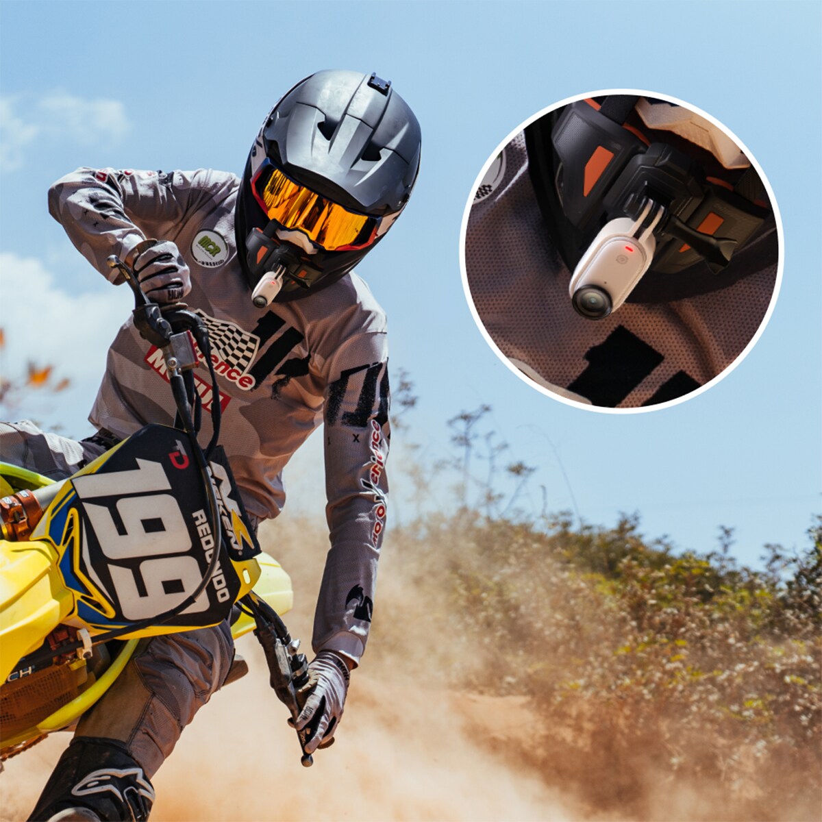 Montura de Acción Vertical-Horizontal para Insta360 GO 3 / GO 3S Blanco-8