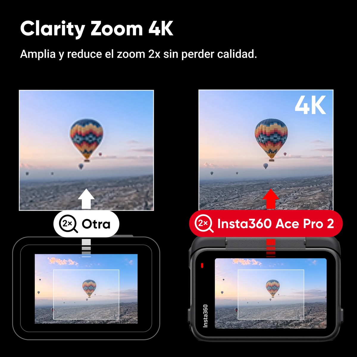 Cámara de acción Insta360 Ace Pro 2 con doble batería Negro-6