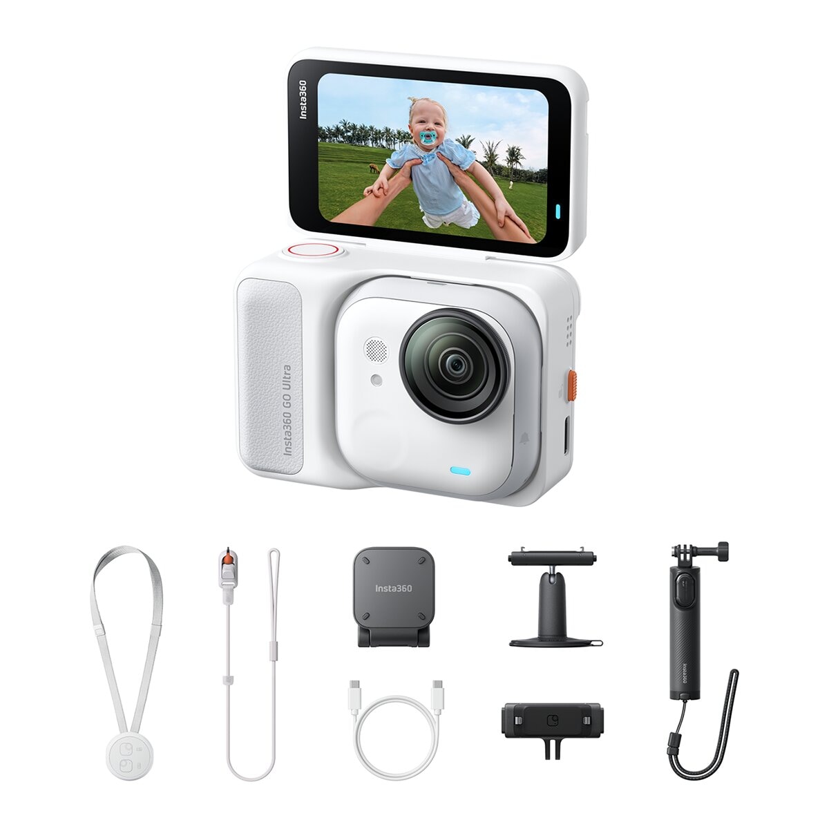 Cámara de acción Insta360 GO Ultra Creator Bundle Blanco-1