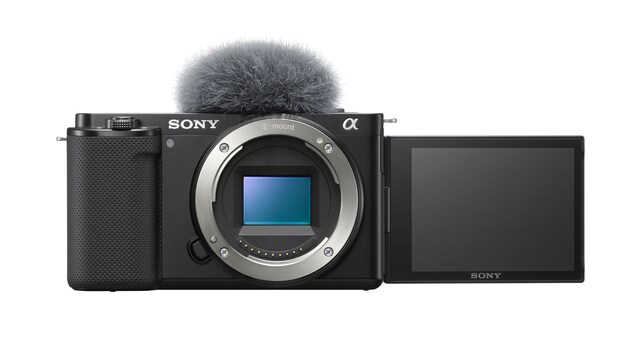 Sony Alpha ZV-E10. Cámara vlog mirrorless APS-C cuerpo. Pantalla abatible, vídeo 4K, enfoque automático al ojo en tiempo real)