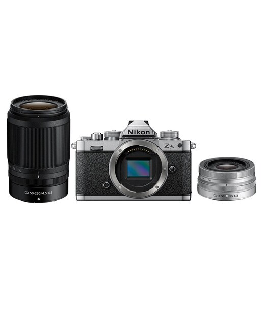 Cámara Evil Nikon Z fc con Objetivos DX 16-50mm VR y DX 50-250 VR Negro / Plata-7