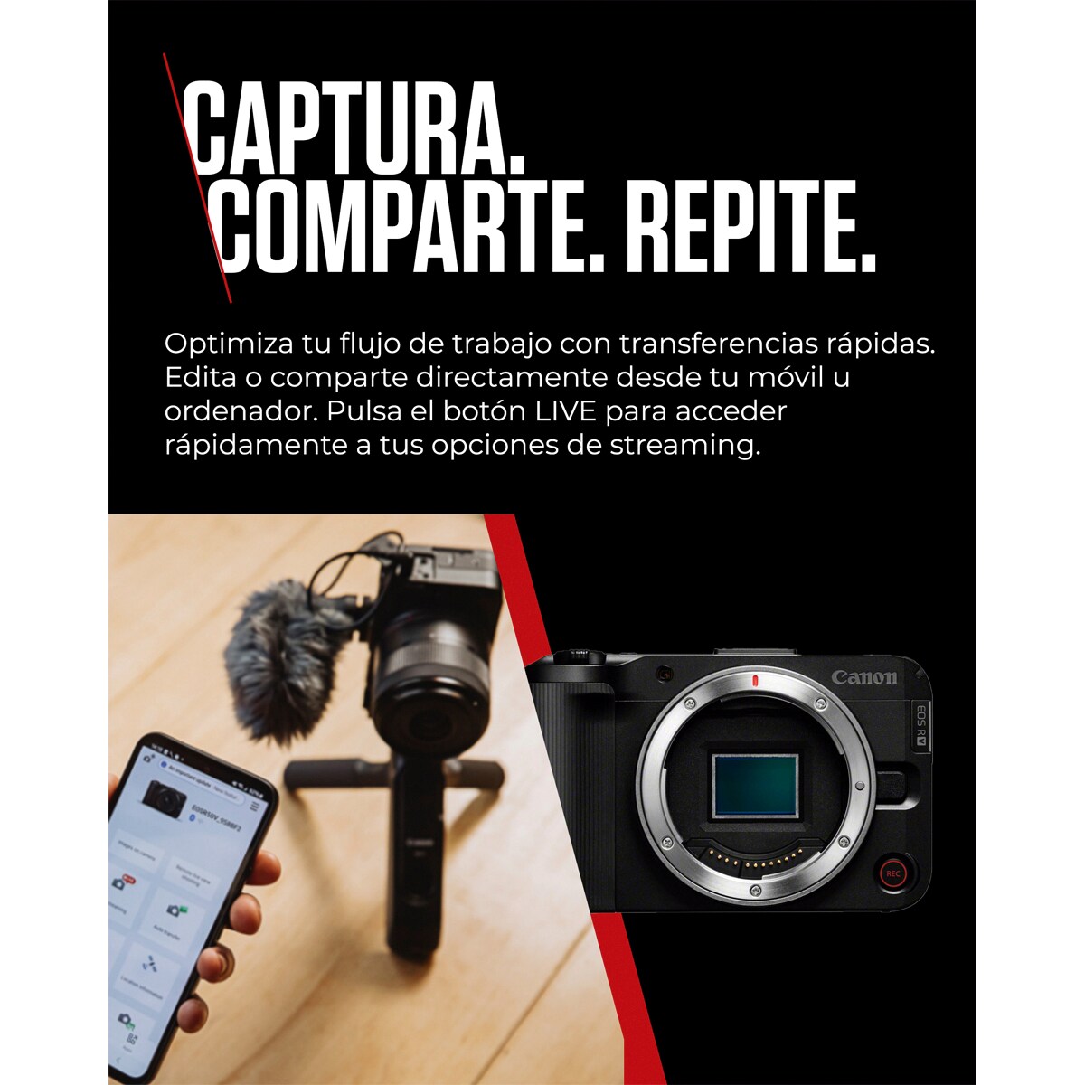 Cámara Evil Canon EOS R50 V cuerpo Negro-7