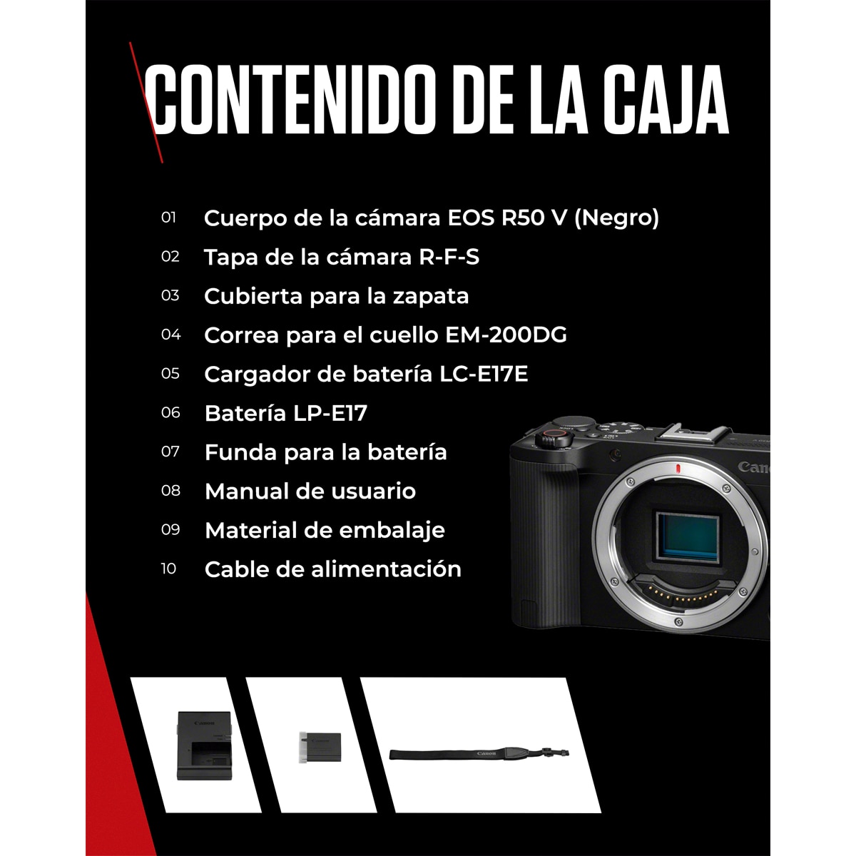 Cámara Evil Canon EOS R50 V cuerpo Negro-9