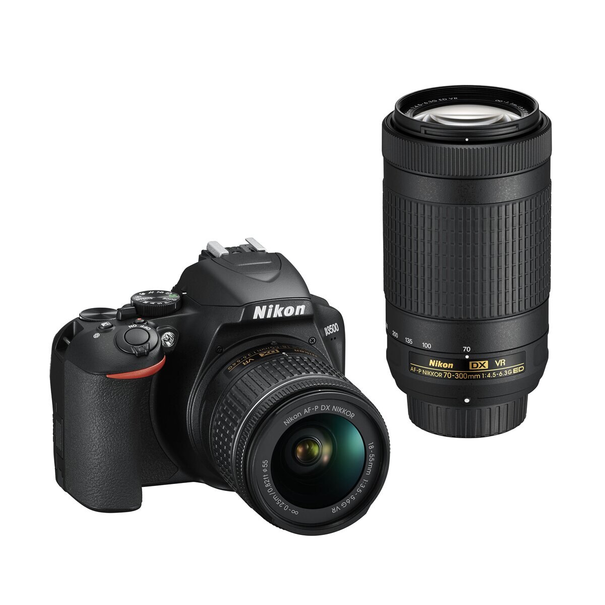 Cámara Réflex Nikon D3500 con Objetivos AF-P DX 18-55 VR + AF-P DX 70-300 VR - Negro Negro-3