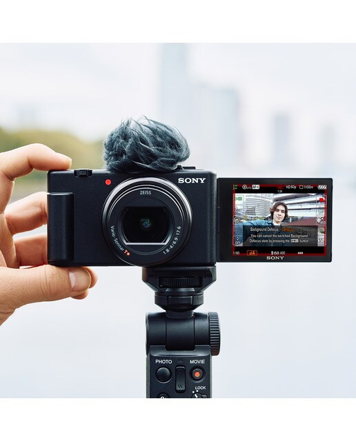 Sony ZV-1 II cámara compacta para vlogging con objetivo zoom gran angular y micrófono inteligente integrado de 3 cápsulas (ZV1M2BDI.EU) Negro-3