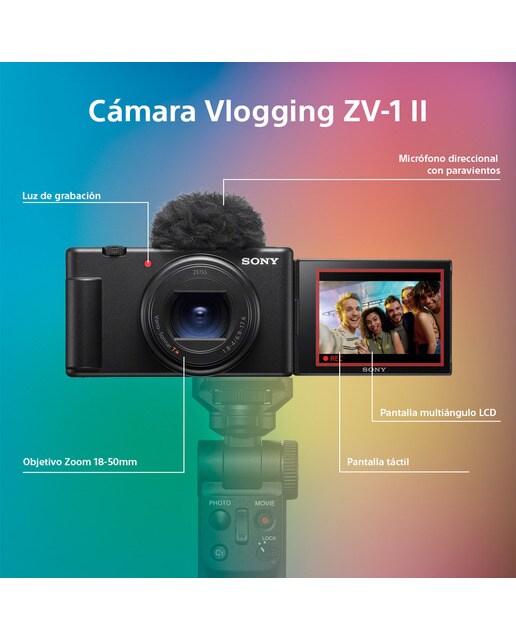 Sony ZV-1 II cámara compacta para vlogging con objetivo zoom gran angular y micrófono inteligente integrado de 3 cápsulas (ZV1M2BDI.EU) Negro-6