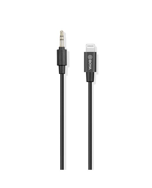 Micrófono de corbata BOYA BY-M2 con clip para iPhone - Negro Negro-4