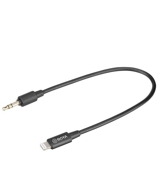 Micrófono de corbata BOYA BY-M2 con clip para iPhone - Negro Negro-5