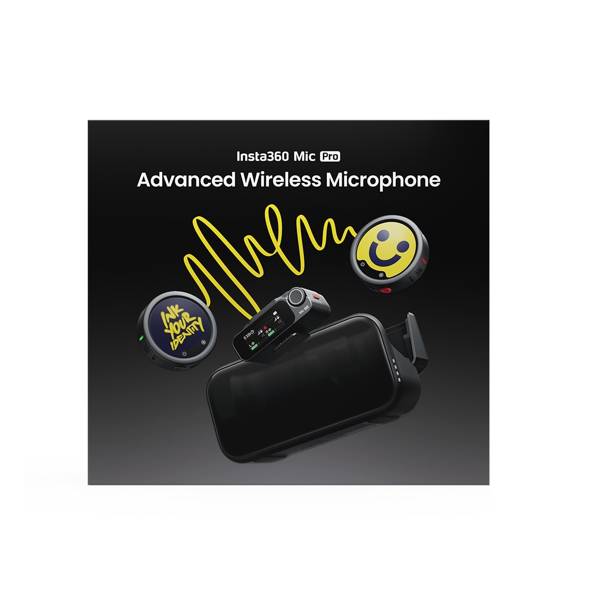 Micrófono inalámbrico insta360 Mic Pro Transmisores + Receptor - Negro Negro-5