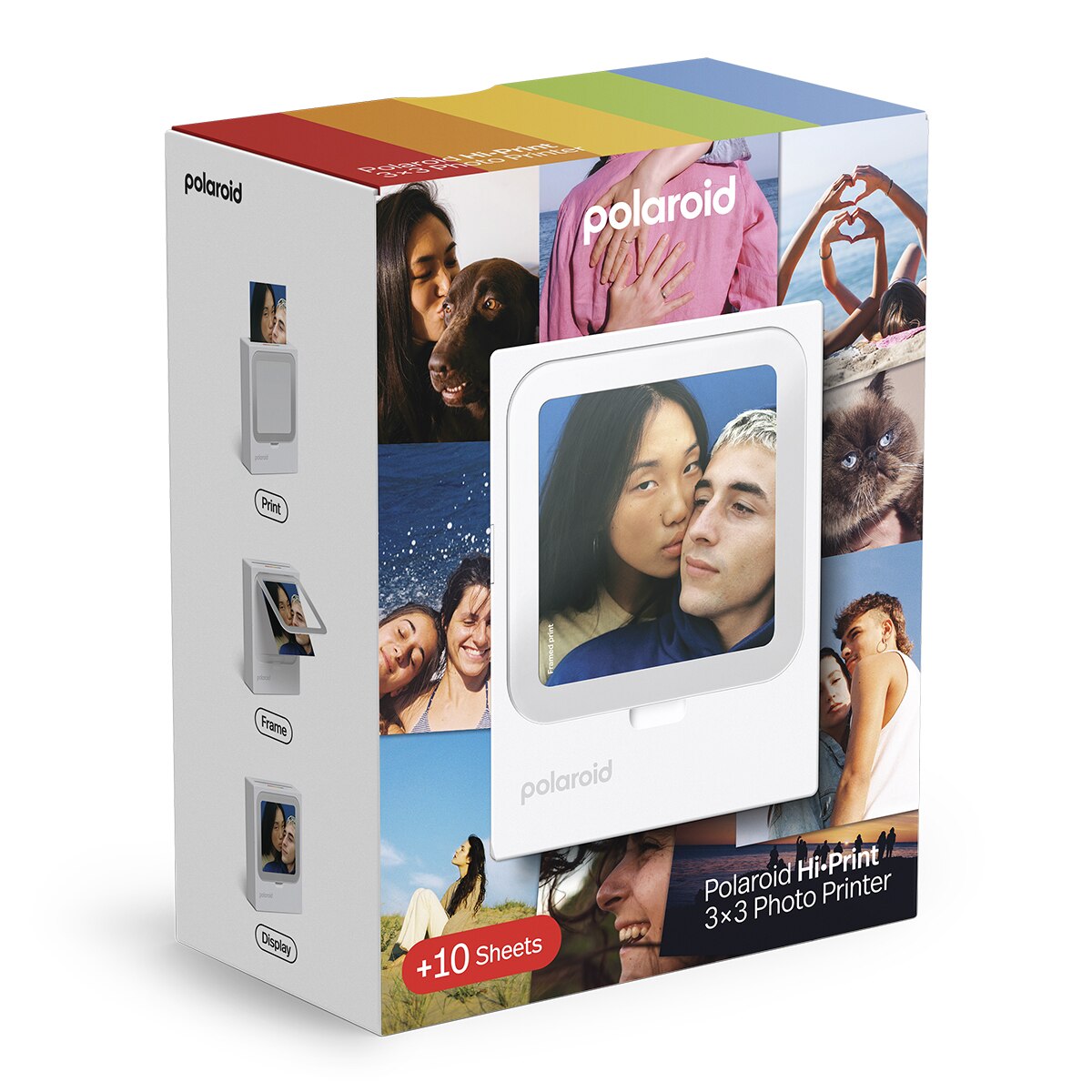 Impresora Fotográfica Polaroid Hi-Print 3x3 + 10 hojas de impresión Blanco-2