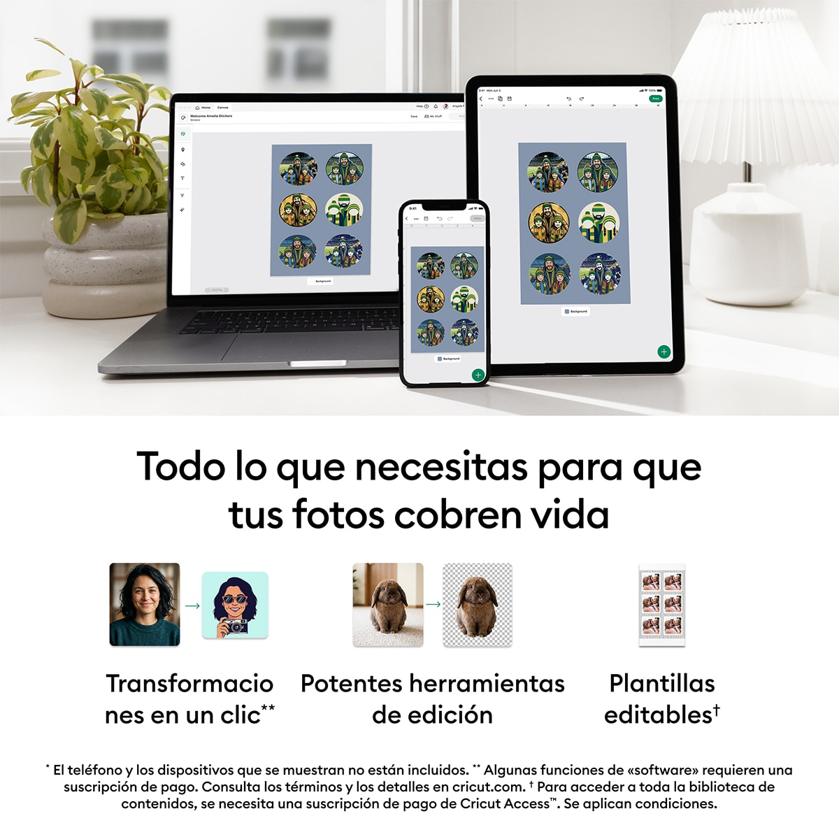 Impresora fotográfica Cricut StickerPix Essential Bundle Azul-9
