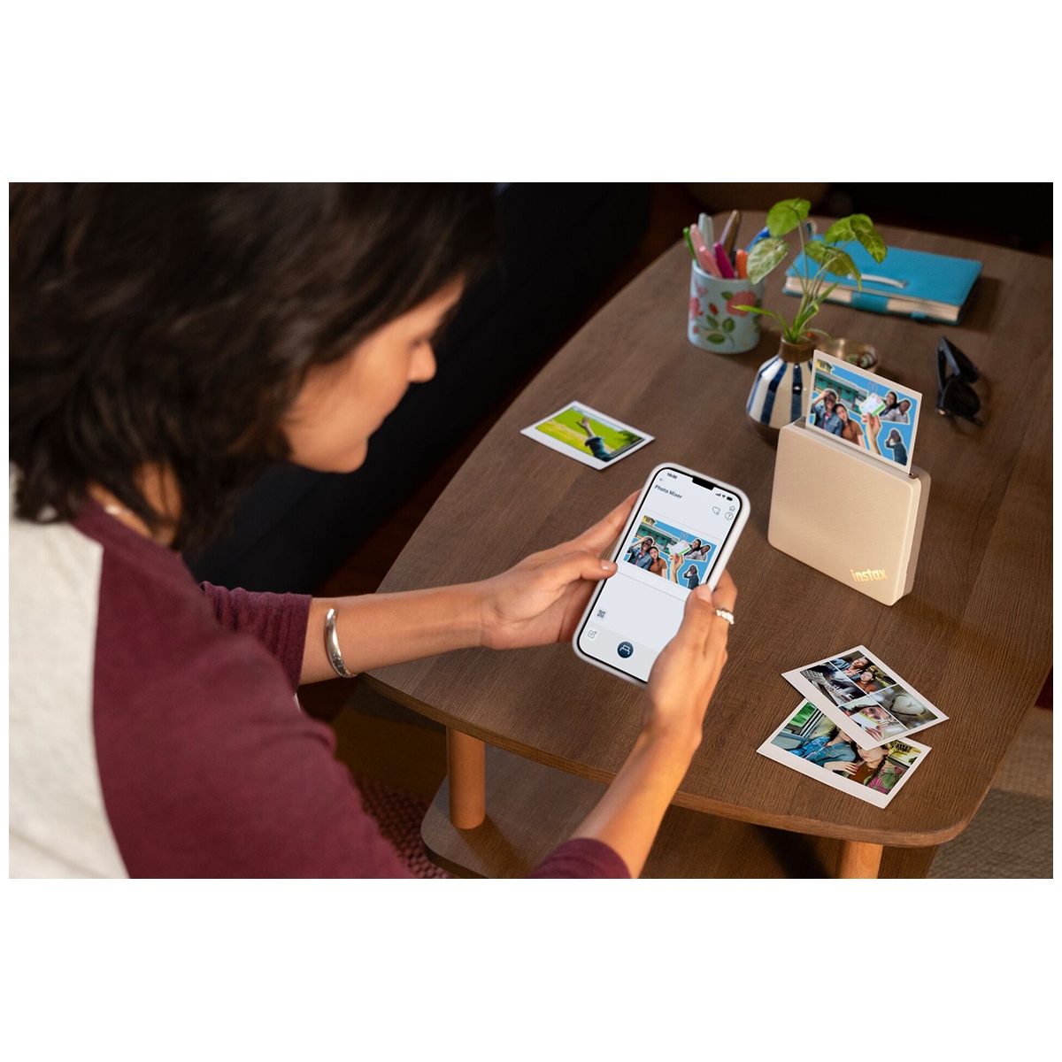 Impresora fotográfica instax Link WIDE 2 - Beige Beige-9