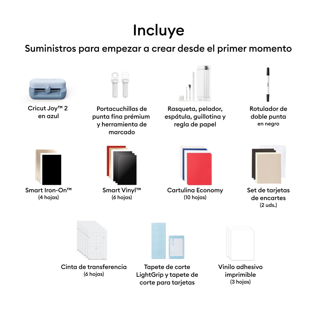 Máquina de corte inteligente Cricut Joy 2 Pack Esencial Azul-2