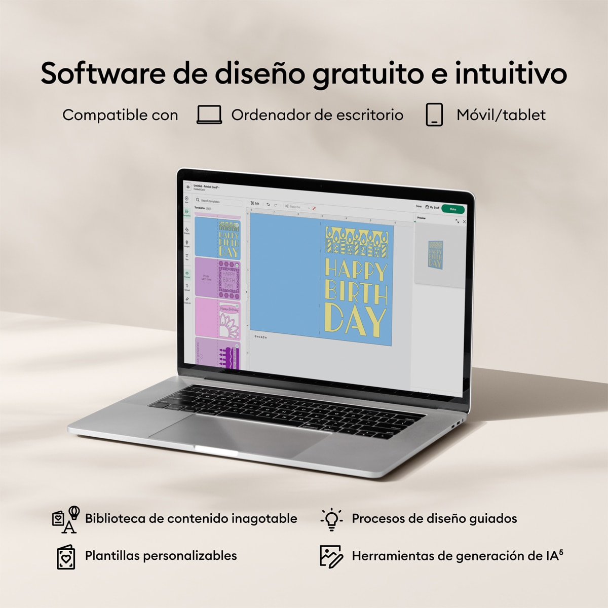 Máquina de corte inteligente Cricut Explore 5 Pack Esencial Marrón topo-8
