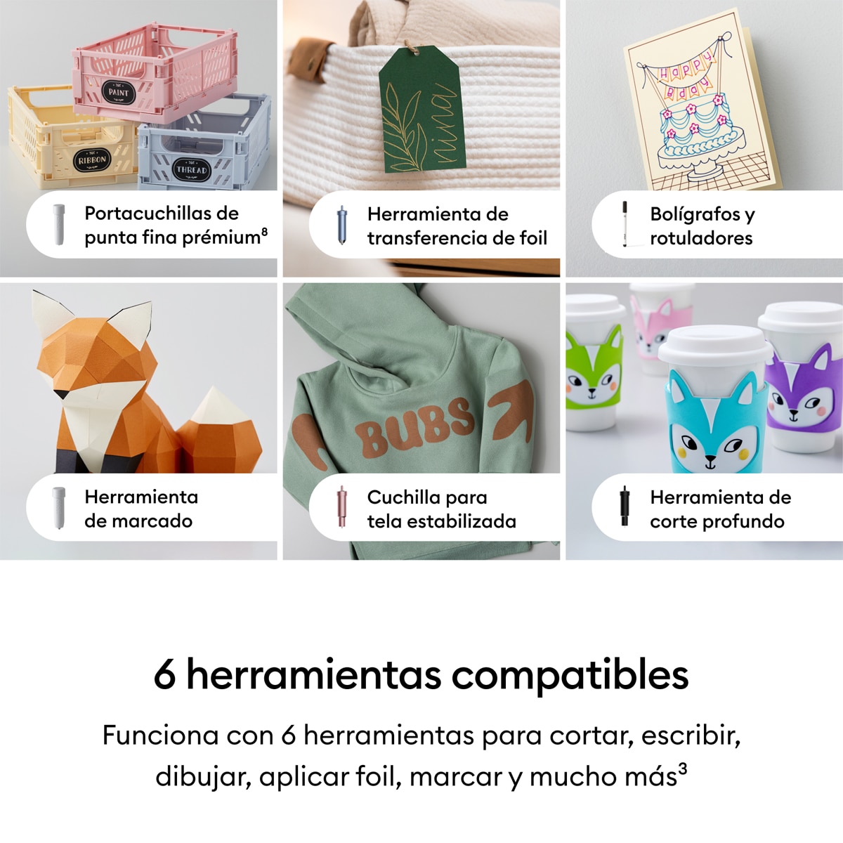 Máquina de corte inteligente Cricut Explore 5 Pack Esencial Marrón topo-13