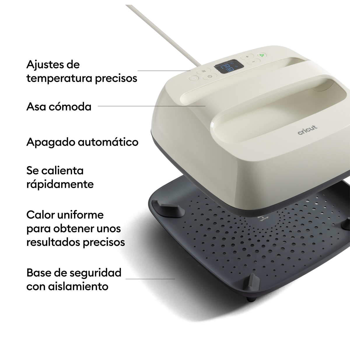 Prensa térmica Cricut EasyPress SE 9 x 9" Marrón topo-3