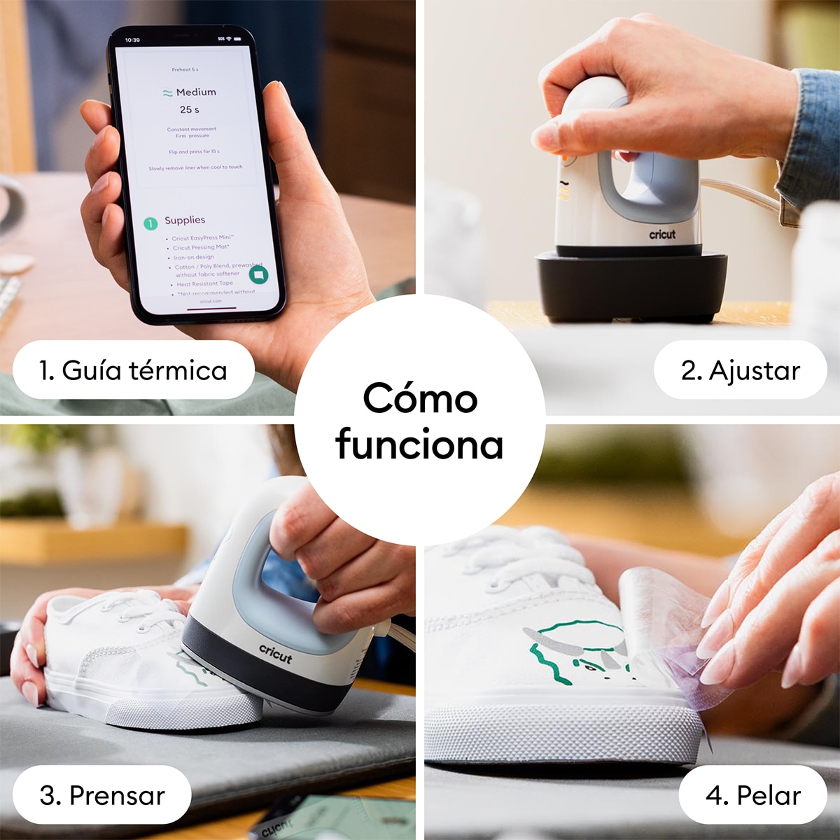 Prensa térmica Cricut EasyPress Mini azul zen Azul-7