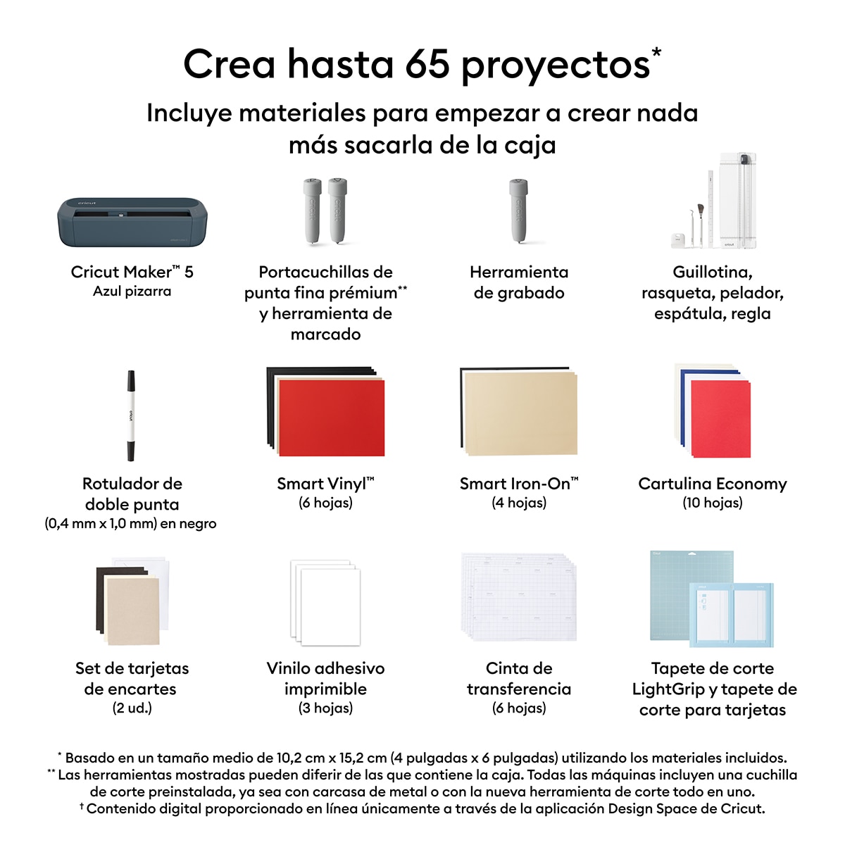 Máquina de corte inteligente Cricut Maker 5 Essential Bundle Azul-3